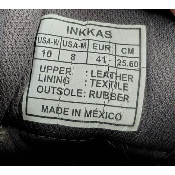 Inkkas Manu Gray Boho Owl Bird Print Suede Casual Shoes Size 10W/8M - Picture 7 of 9